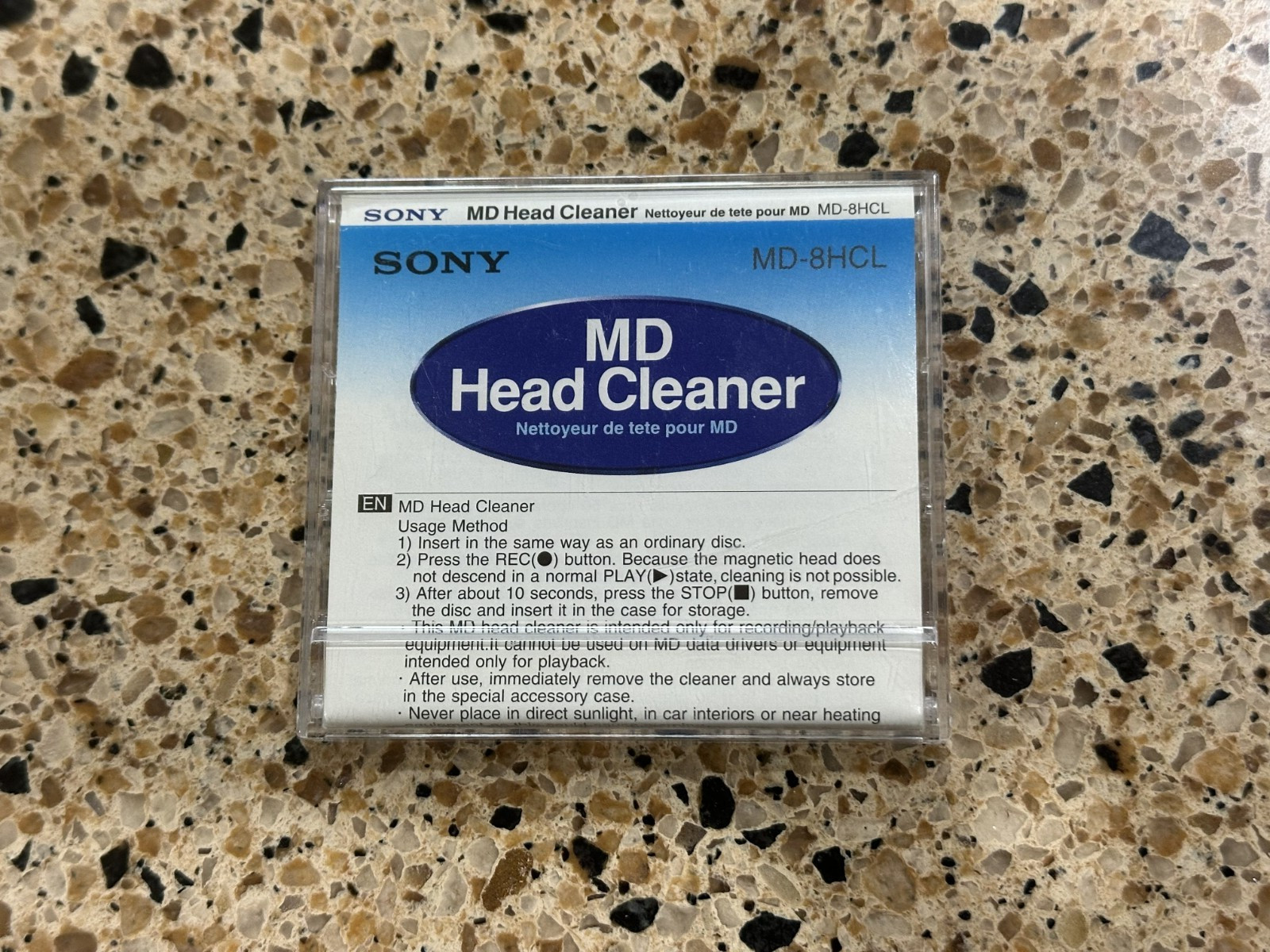 Sony MiniDisc MD Head Cleaner - MD-8HCL - US Seller