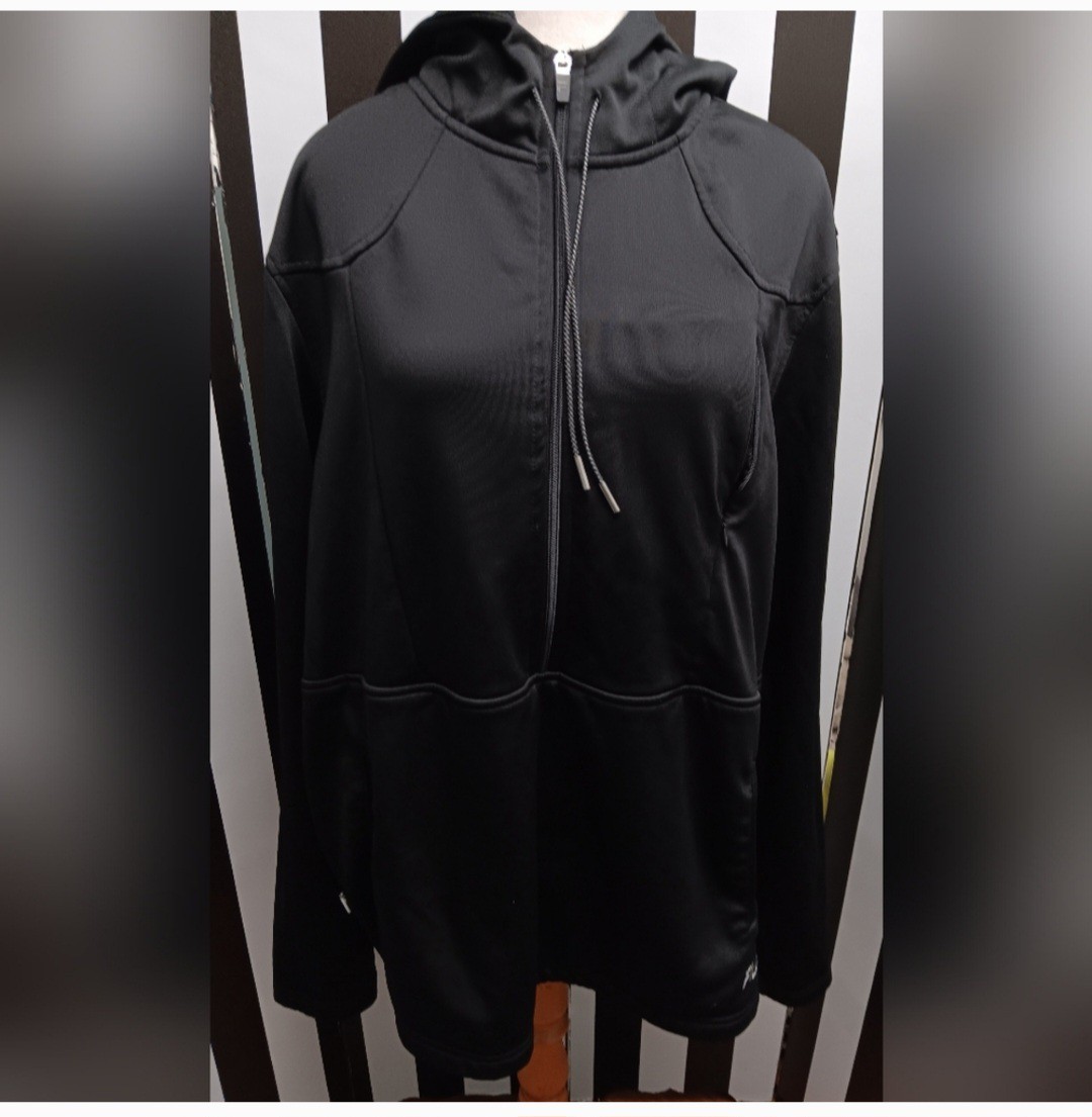 Felpa nera con cappuccio sportiva Fila (L)