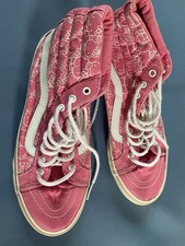 Vans High Top Skateboard Trainers Hello Kitty Pink US Size 9.5 (UK 7) Pre Owned