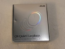 Q8 Quiet Ear Plug Pack Silver -45DB Sealed  Reusable With Case