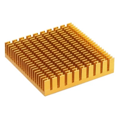 Kühlkörper 50x50x11mm Aluminium Kühlkörper Mit Thermischer blau Aufkleber Gold - Bild 1 von 4