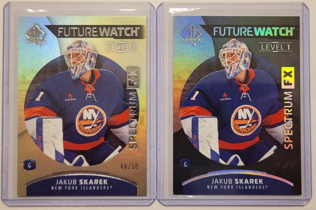 2025-26 SP Authentic Spectrum Fx Bounty Award Black S-47 Jakub Skarek 1/1 & Gold