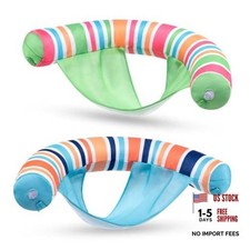 Inflatable Pool Floats Chairs Adults, 2 Packs Floating Noodle Chair Blue Green