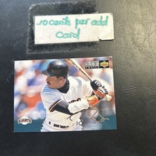 Barry Bonds #338 silver signature San San Francisco Giants 1994 collectors choic