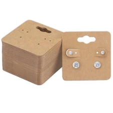 100 Pcs 2 Inch Paper Earring Display Holder Cards for Selling Retail Crafts