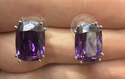 DESIGNER OHRSTECKER ERWIN PERLE LILA AMETHYST STERLINGSILBER