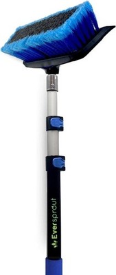 Lightweight 5-to-12 Ft Adjustable Brush with Soft Bristles for All Surfaces