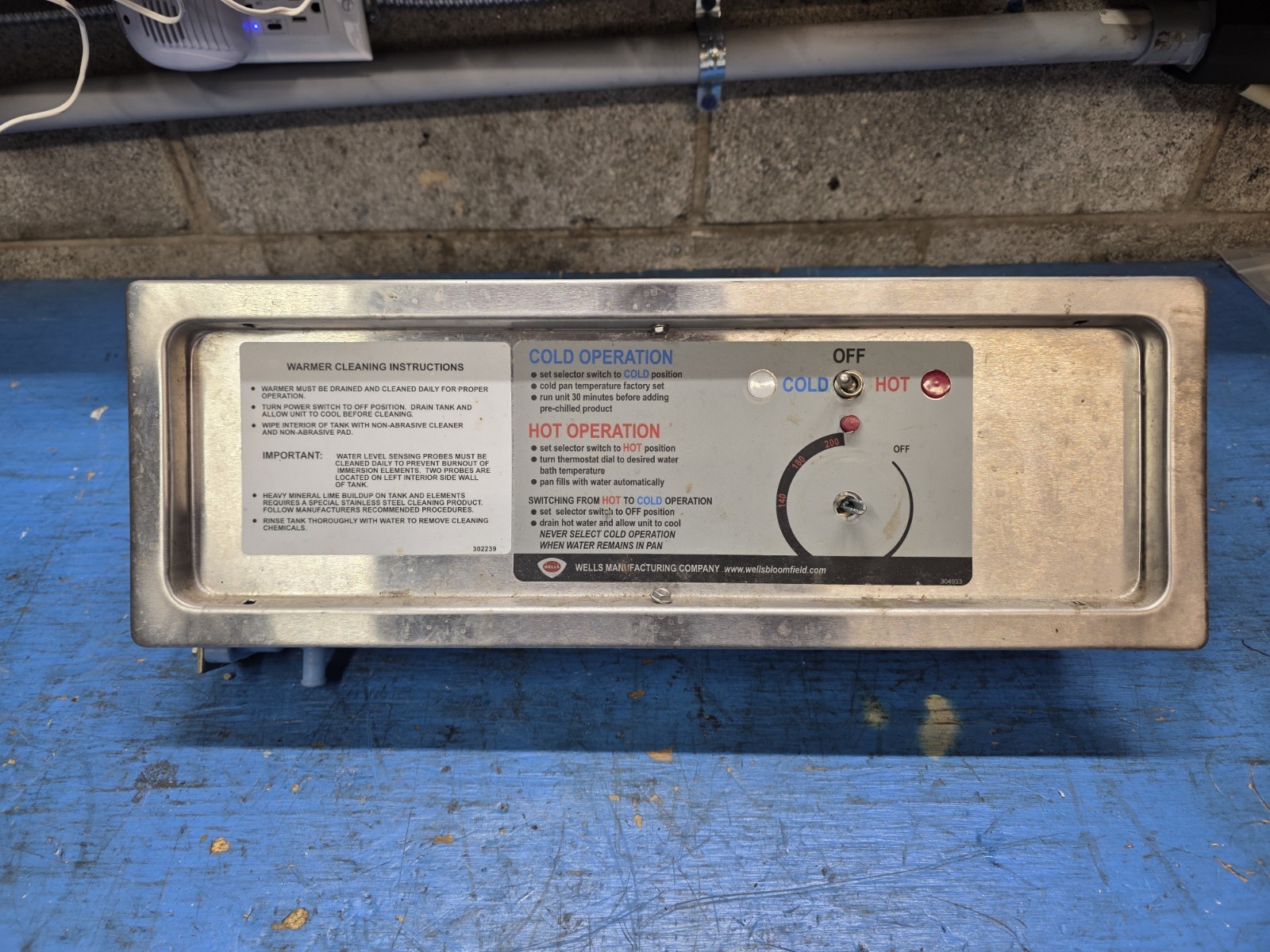 Wells Manufacturing Warmer Control Panel Parts Untested