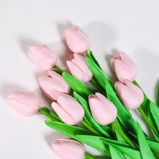 Artificial Flowers Real Touch Flowers  Bouquet Decor Fake Tulips Flowers