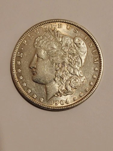 🌟  1904-P  *SCARCE DATE*  Morgan Silver Dollar in VERY NICE AU/UNC++ Condition