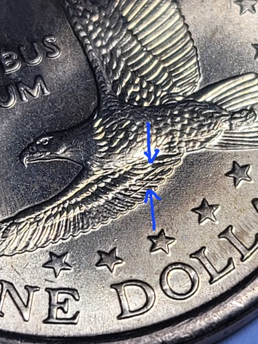 2000p Sacagawea One Dollar Wounded Eagle Wings - Picture 1 of 4