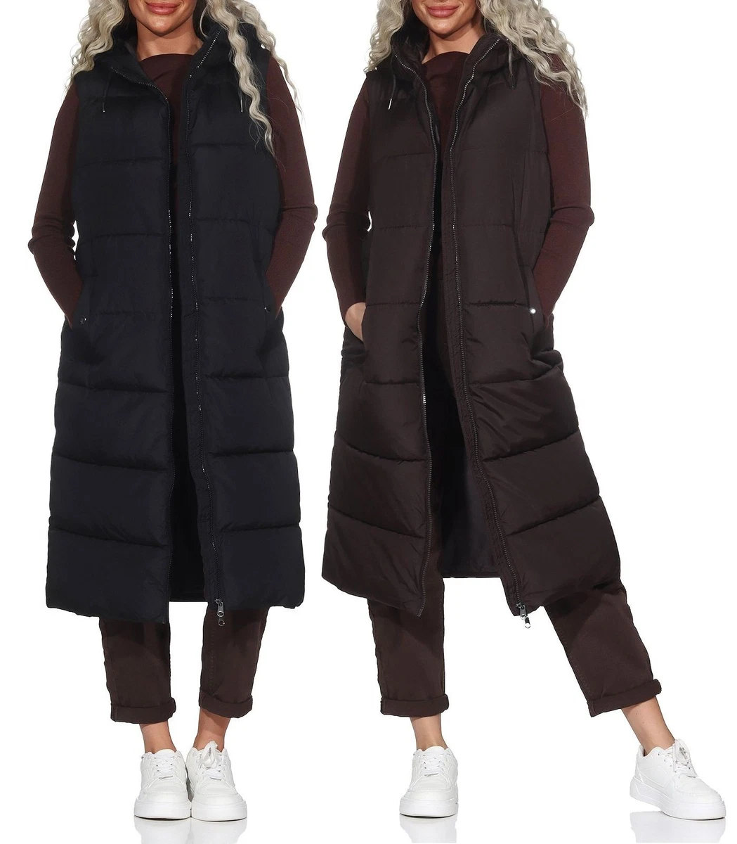 Vero Moda Damen lange Steppweste Weste Waistcoat gesteppt Übergang VMMichelle