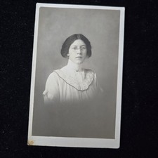 Woman with glasses CT - WILLIMANTIC CONNECTICUT CUNNINGHAM RPPC Postcard 