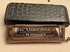 Vintage M. Hohner "The Chromonica"  260 Harmonica w/ Case - Germany