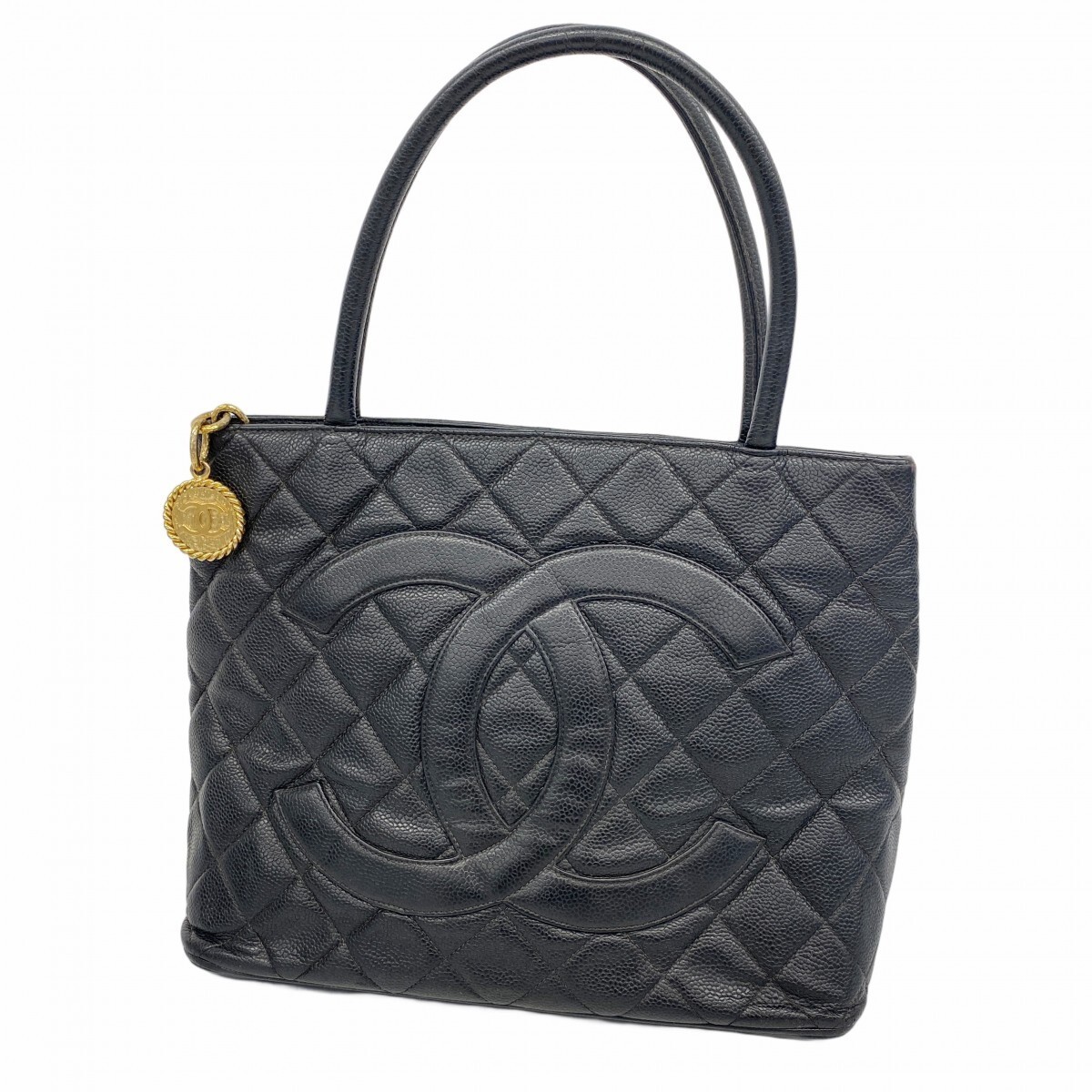 Chanel classic quilted leather tote bag 873082 black