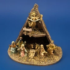 Christmas Fontanini Depose Italy Nativity Scene Creche Stable Figures (glued)
