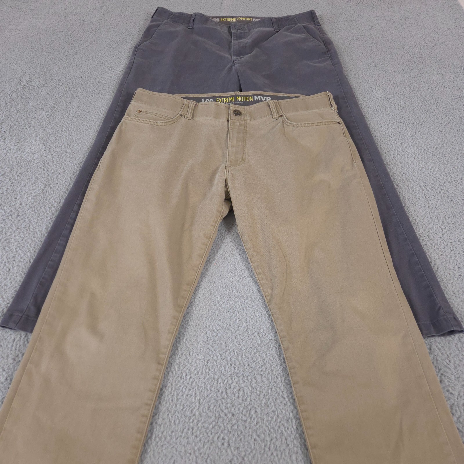 LOT OF 2 Lee Mens 40x32 Extreme Comfort Motion MVP Straight Fit Stretch Pants