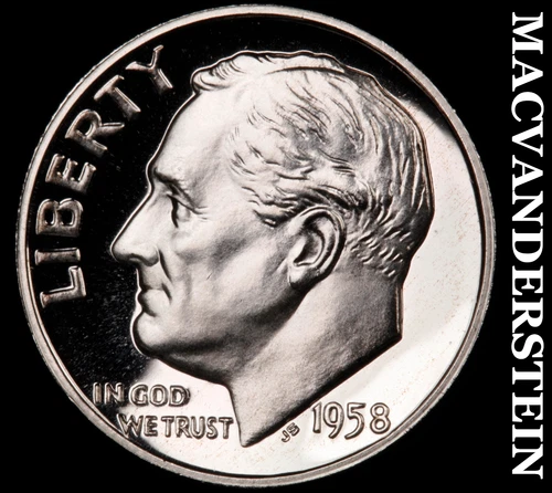 1958 Roosevelt Dime- Silver Choice Gem Proof Luster No Reserve #i5652