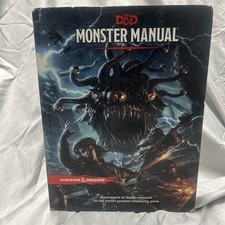 Dungeons Dragons Monster Manual Hardcover Classic D D 5th Ed 10th Print VG