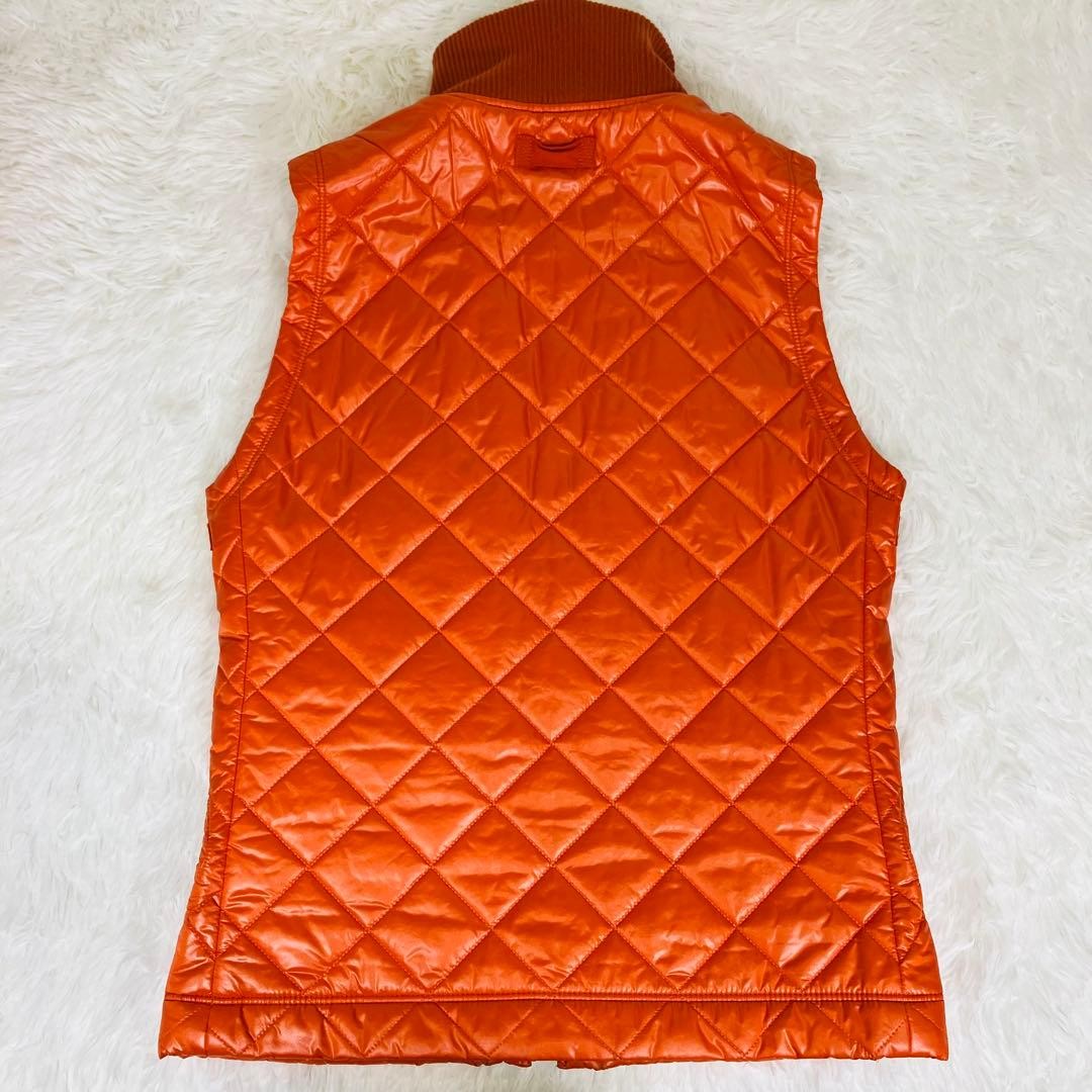 Burberry Black Label Down Jacket Nova Check Fur-Trim Orange Used thumbnail 9