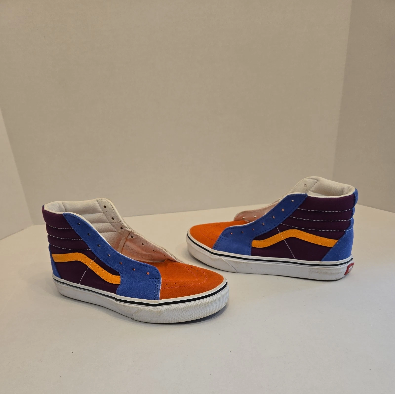 Scarpa stringata multicolore High Top by Vans 2.0 Off The Wall calendula bambino taglia 3