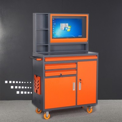 Industrial computer cabinets, used in CNC factories, auto repair shops and other