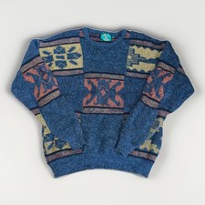 Vintage Gaeltarra Ireland Wool Crew Neck Pullover Blue Sweater Men's Size: M