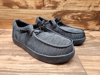 Volcom Chill Mens 6 Womens 8 Wide Black Composite Toe EH Slip On Work Shoes