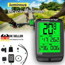 Funk Fahrradcomputer LCD Fahrrad Tachometer Radfahren Kilometerzähler kabellos
