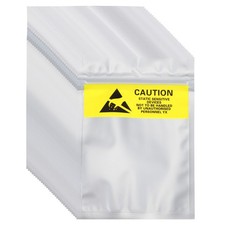 100 Pcs Anti Static Shielding Bag 3.5" x 5.3" Resealable ESD Bags, Silver