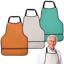 Adult Bibs, 3 Pcs Adjustable Adult Bibs for Men/Women/Elderly Seniors, Waterp...