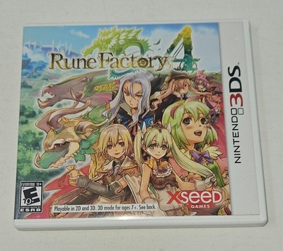 * No Game * Case & Manual for Rune Factory 4 (Nintendo 3DS) Replacement Box