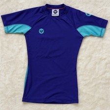 Roxy Juniors Short Sleeve Colorblock Rashguard Swim Top Size 8