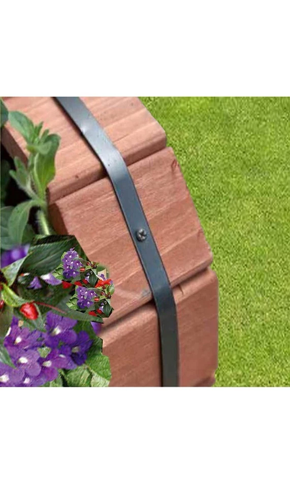 Wooden Garden Twin Barrel Patio Planter Garden Trellis Plant Stand For Climbing - Image 4 of 4