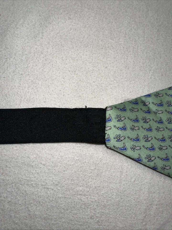 Vineyard Vines ~ LOGOTIPO verde menta novedad 100 % SEDA cummerbund talla única para todos Foto 3 de 4