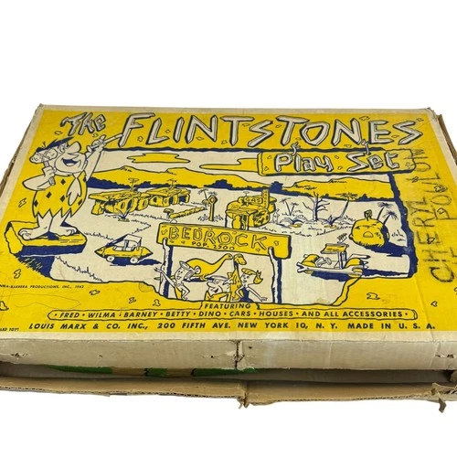 Vintage 1961 Flintstones Play Set No. 5948 By Louis Marx & Co.
