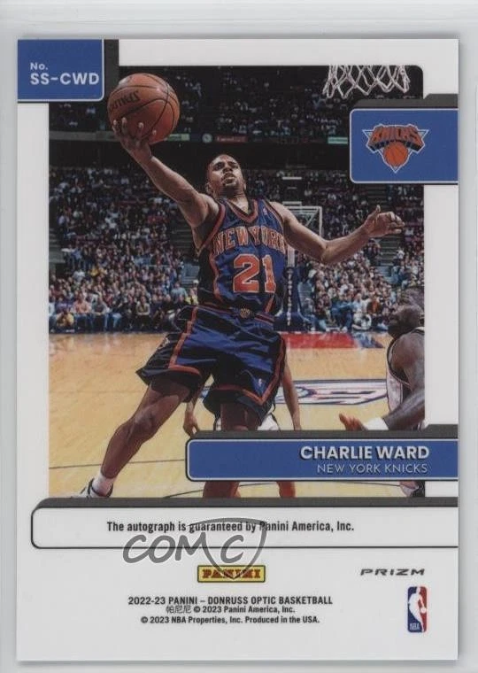 2022 Panini Donruss Optic Signature Series Holo Prizm Charlie Ward #SS-CWD Auto - Image 2 of 2