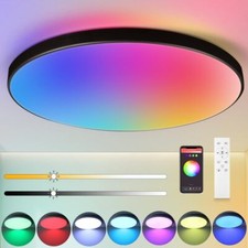 RGB LED Deckenleuchte Dimmbar Deckenlampe Wohnzimmer Mit App Fernbedienung DHL