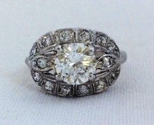 1.58Ct White Round CZ Antique Engagement Ring In Solid 925 Sterling Silver
