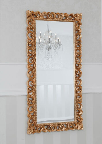 Mirror Zaafira Francese Baroque Style Perforated Frame Gold Leaf Bevelled Mir... - Picture 1 of 2