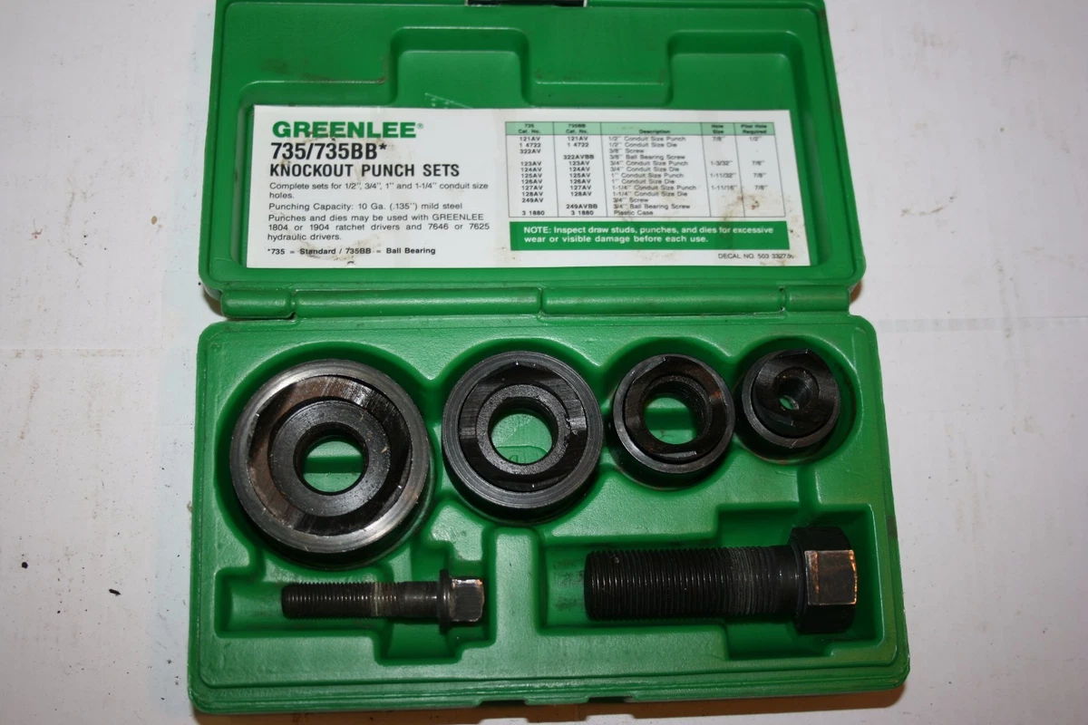 Greenlee Round Knockout Punch Kit 735BB