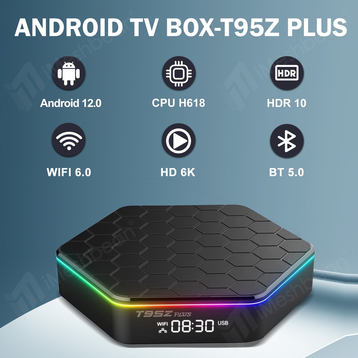 4GB+32/64/128GB Android 12.0 Smart TV Box Quad Core T95Z Plus 6K