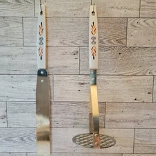 Japan Potato Masher & Spreader Stainless Kitchen Utensils Interpur Americana 70s