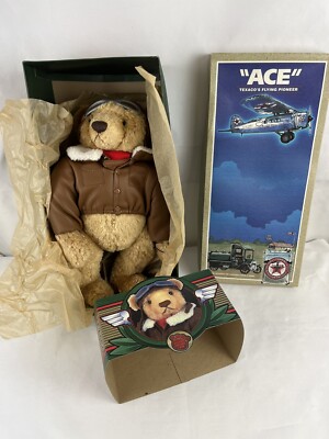 1998 Texaco Bear Ace - Texaco's Flying Pioneer Second Edition with Box & Band