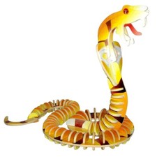 Schlange - farbig 3D Holzbausatz Reptil Kriech Holz Tier Steckpuzzle Holzpuzzle