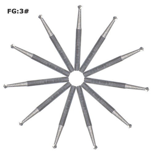 Dental Tungsten Carbide Steel Burs FG Drills Round Pear Taper Fissure Cutter - Picture 58 of 328