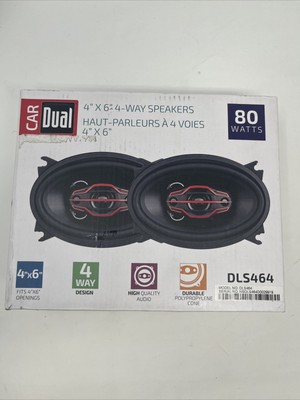 DUAL - 4'' X 6'' 4-Way Speakers 80 Watts DLS464 *BRAND NEW* FREE SHIPPING