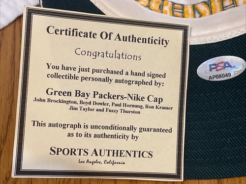 GORGEOUS Green Bay Packers 6 Player AUTO'D Hat, Paul Hornung Jim Taylor Thurston - Picture 10 of 11