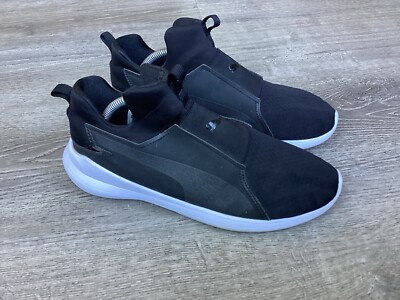 Running Shoes Puma Rebel Mid Women's Sneakers Black SOFTRIDE