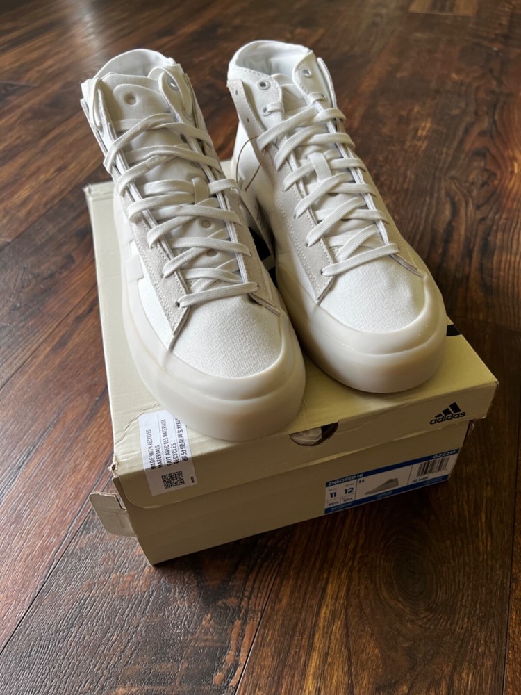 NEW Adidas Znsored Hi White Skateboard Shoes GZ2291 SZ 11